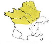 Hibou des marais. Répartition France. Cliquer pour agrandir l'image.