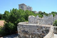 Le château Saint-Pierre à Bodrum en Anatolie. Les tours italienne et française. Cliquer pour agrandir l'image dans Adobe Stock (nouvel onglet).