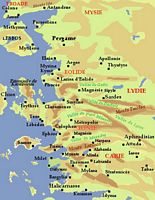L'Anatolie en mer Égée. Anciens royaumes de la côte égéenne. Cliquer pour agrandir l'image.