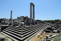 Le site de Didymes en Anatolie. Vue nord-est du temple. Cliquer pour agrandir l'image.