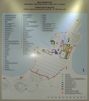 Le site archéologique de Milet en Anatolie. Plan de la cité antique. Cliquer pour agrandir l'image.
