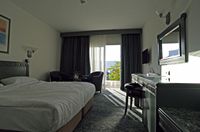 L'hôtel Salmakis à Bodrum en Anatolie. Chambre. Cliquer pour agrandir l'image.