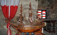 Le musée d'archéologie sous-marine de Bodrum en Anatolie. Le réfectoire médiéval. Cliquer pour agrandir l'image.