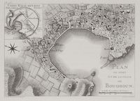 La ville de Bodrum en Anatolie. Carte de Choiseul en 1782. Cliquer pour agrandir l'image.