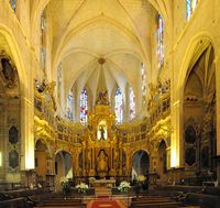 Le couvent franciscain de Palma de Majorque. Église basilique Saint-François. Cliquer pour agrandir l'image dans Adobe Stock (nouvel onglet).
