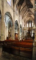 Le sud-ouest de la vieille ville de Palma de Majorque. Église Sainte-Eulalie. Cliquer pour agrandir l'image dans Adobe Stock (nouvel onglet).