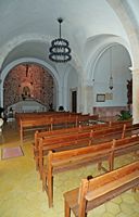 Het dorp s'Alqueria Blanca in Mallorca - De kapel van het Heiligdom van Onze-Lieve-Vrouw van Troost. Klikken om het beeld te vergroten in Adobe Stock (nieuwe tab).