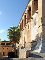 The city of Arta in Mallorca - Loggia of the Church of the Transfiguration. Click to enlarge the image in Adobe Stock (new tab).