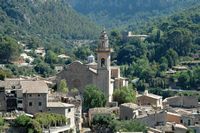 The town of Valldemossa in Mallorca - Church of St. Bartholomew. Click to enlarge the image in Adobe Stock (new tab).