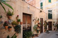 The town of Valldemossa in Mallorca - Carrer Rectoria. Click to enlarge the image in Adobe Stock (new tab).
