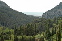 La Chartreuse de Valldemossa à Majorque. Vue depuis la Chartreuse. Cliquer pour agrandir l'image.