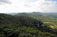 County of Migjorn in Mallorca - The south of Serra Llevante seen from the Sant Salvador sanctuary. Click to enlarge the image.