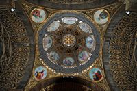 Kuppel der Basilika von Lluc. Klicken, um das Bild zu vergrößern.
