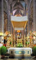 La cathédrale de Palma de Majorque. Catafalque. Cliquer pour agrandir l'image.
