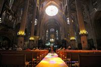 La cathédrale de Palma de Majorque. Grande rosace. Cliquer pour agrandir l'image.
