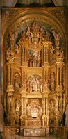 De kathedraal van Palma de Mallorca - altaarstuk van Corpus Christi. Klikken om het beeld te vergroten.