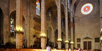 La cathédrale de Palma de Majorque. Nef latérale sud. Cliquer pour agrandir l'image.