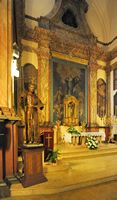 O nordeste da velha cidade de Palma de Maiorca - Igreja das Capuchinhas. Clicar para ampliar a imagem.