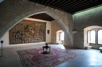 O palácio da Almudaina em Palma de Maiorca - Sala do Trono. Clicar para ampliar a imagem.