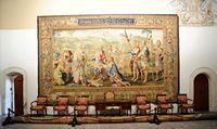 Palacio de la Almudaina de Palma de Mallorca - Salón de Actos del Palacio del Rey. Haga clic para ampliar la imagen.