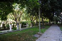 O palácio da Almudaina em Palma de Maiorca - Jardim do rei. Clicar para ampliar a imagem.