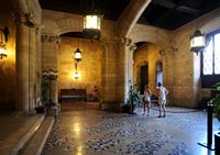 Le sud-ouest de la vieille ville de Palma de Majorque. Hôtel de Ville de Palma. Cliquer pour agrandir l'image.