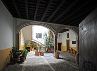 Le sud-ouest de la vieille ville de Palma de Majorque. Cal Poeta Colom. Cliquer pour agrandir l'image.