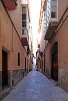 Le sud-ouest de la vieille ville de Palma de Majorque. La Carrer Zanglada. Cliquer pour agrandir l'image.