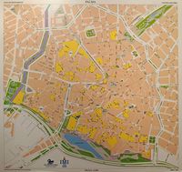 La vecchia città di Palma di Maiorca - Mappa del centro storico di Palma. Clicca per ingrandire l'immagine.