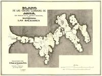 As grutas de Artà em Maiorca - Plano das grutas (1912). Clicar para ampliar a imagem.