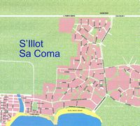 Het dorp S'Illot in Majorca - De kaart van het dorp. Klikken om het beeld te vergroten.