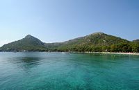 Peninsula and Cape Formentor in Mallorca - Formentor Beach. Click to enlarge the image.