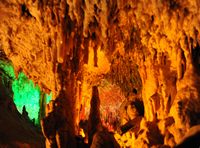 As grutas dos Arpões (Hams) em Maiorca - A “Sala das Imagens”. Clicar para ampliar a imagem.