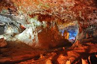 As grutas dos Arpões (Hams) em Maiorca - O “Palácio Imperial”. Clicar para ampliar a imagem.