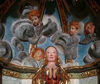 Het heiligdom van Gràcia van Randa in Majorca - Standbeeld van Onze Lieve Vrouw van Genade (auteur Frank Vincentz). Klikken om het beeld te vergroten.