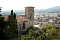 The city of Arta in Mallorca - The steeple of the Church of the Transfiguration (author Frank Vincentz). Click to enlarge the image in Flickr (new tab).