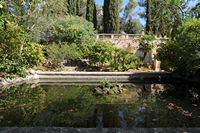 La finca Raixa à Majorque. Les jardins d'accès. Cliquer pour agrandir l'image.