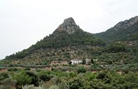 De stad Bunyola in Majorca - Finca nabij Bunyola. Klikken om het beeld te vergroten.