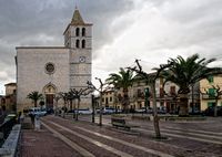 De stad Campanet in Majorca - De Kerk van de Onbevlekte Ontvangenis (auteur Araceli Merino). Klikken om het beeld te vergroten.