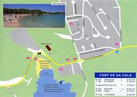 La ville de Capdepera à Majorque. Plan de la station de Font de sa Cala. Cliquer pour agrandir l'image.