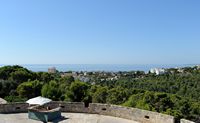Castillo de Bellver en Mallorca - vista a la bahía de Palma de Mallorca. Haga clic para ampliar la imagen.