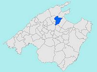 The town of Sa Pobla Mallorca - Location of Sa Pobla Mallorca (author Joan M. Boras). Click to enlarge the image.
