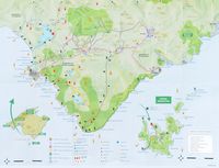 La città di Ses Salines a Maiorca - Mappa turistica della città di Ses Salines. Clicca per ingrandire l'immagine.