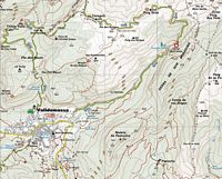 La ville de Valldemossa à Majorque. Carte de randonnée du Chemin de l'Archiduc à Valldemossa. Cliquer pour agrandir l'image.