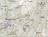 La città di Valldemossa a Mallorca - Mappa degli escursioni Moleta Pastorix Valldemossa. Clicca per ingrandire l'immagine.