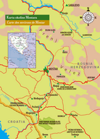 Carte des environs de Mostar. Cliquer pour agrandir l'image.