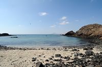 Die Insel Lobos in Fuerteventura. La Caleta von Rasca. Klicken, um das Bild in Adobe Stock zu vergrößern (neue Nagelritze).