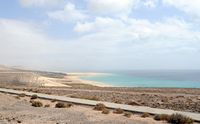 A cidade de Pájara em Fuerteventura. A costa sudeste perto de Esquinzo. Clicar para ampliar a imagem em Adobe Stock (novo guia).