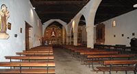 A cidade de Pájara em Fuerteventura. A primeira nave da igreja de Nossa Senhora. Clicar para ampliar a imagem em Adobe Stock (novo guia).