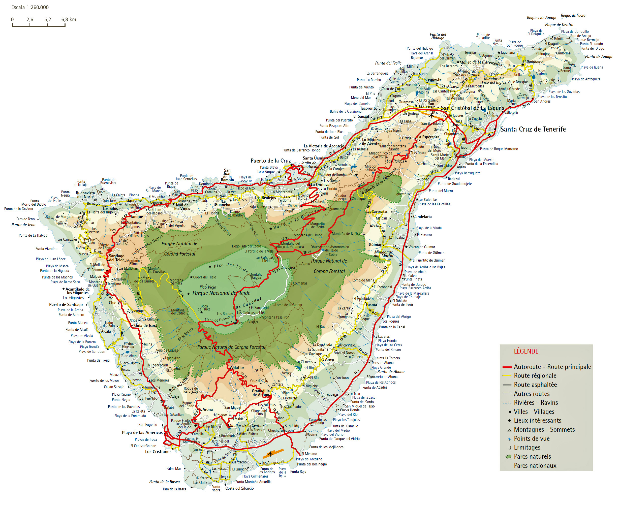 carte tenerife • Voyages - Cartes